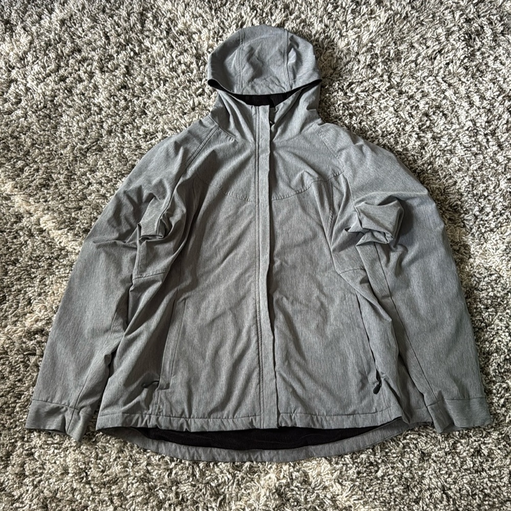 Kirkland | Gray Water Repellent Hooded Jacket With fleece Lining